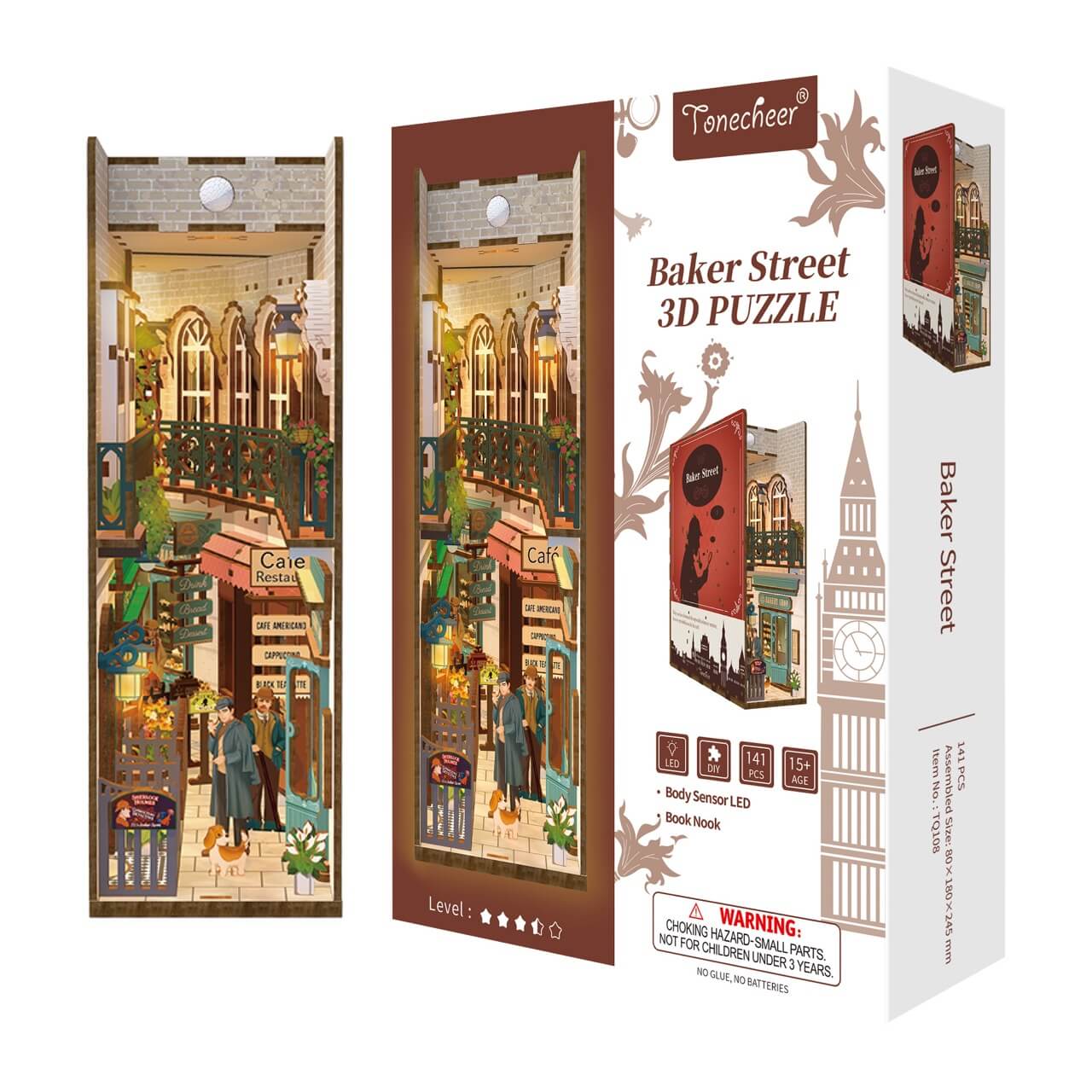 Baker Street DIY Book Nook Kit - Tonecheer
