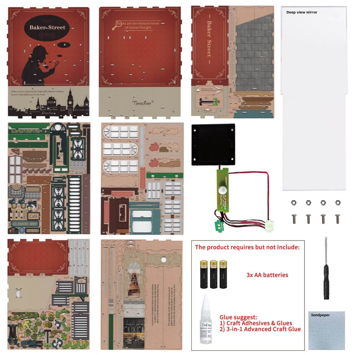 Baker Street DIY Book Nook Kit - Tonecheer
