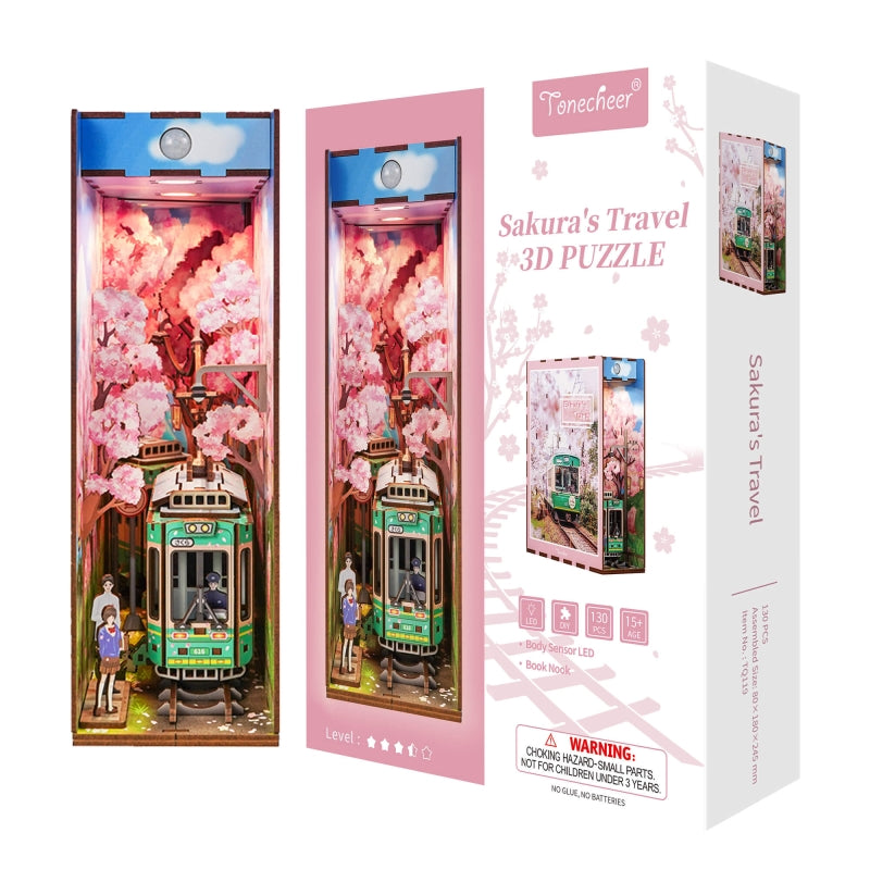 Sakuras Travel DIY Book Nook Kit - Tonecheer