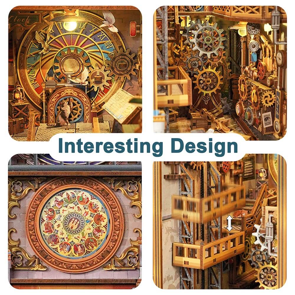 Clock Tower DIY Book Nook Kit - Tonecheer