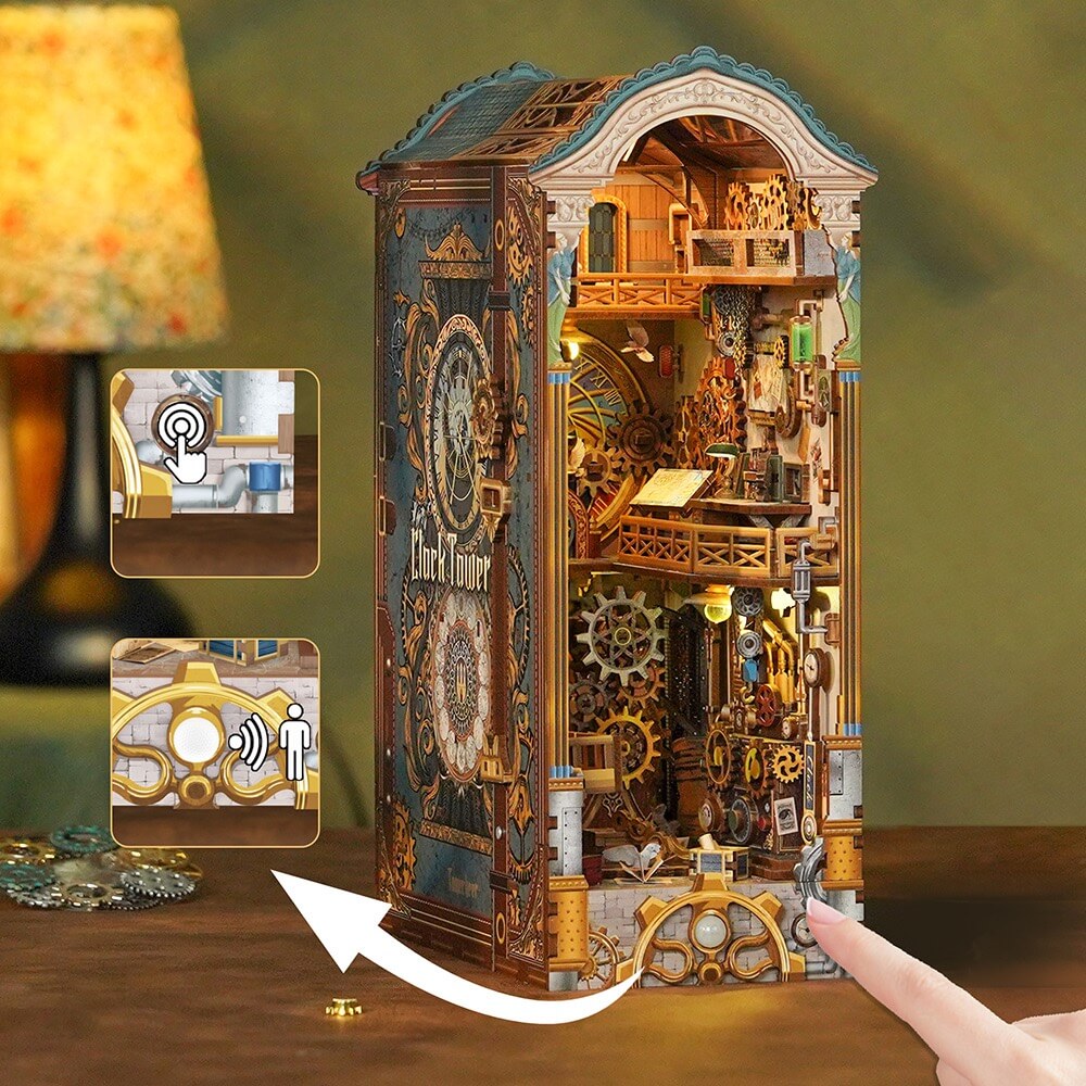 Clock Tower DIY Book Nook Kit - Tonecheer