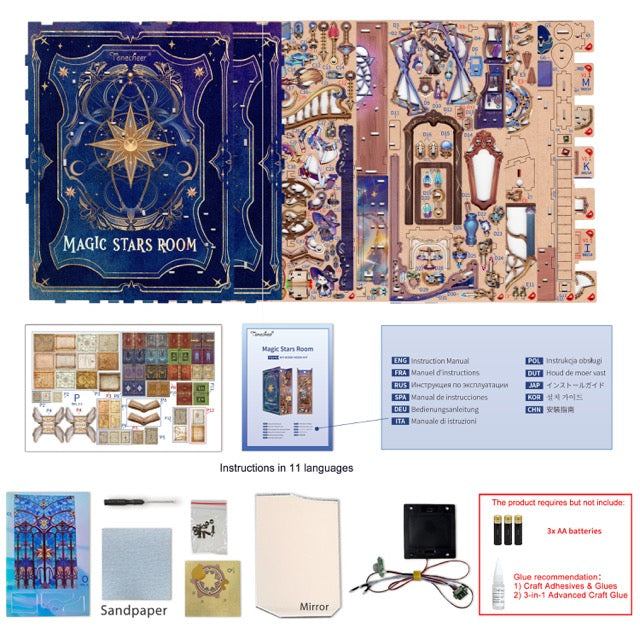 Magic Stars Room DIY Book Nook Kit - Tonecheer