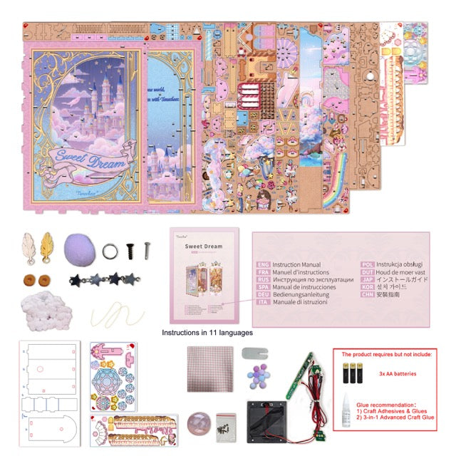 Sweet Dreams DIY Book Nook Kit - Tonecheer