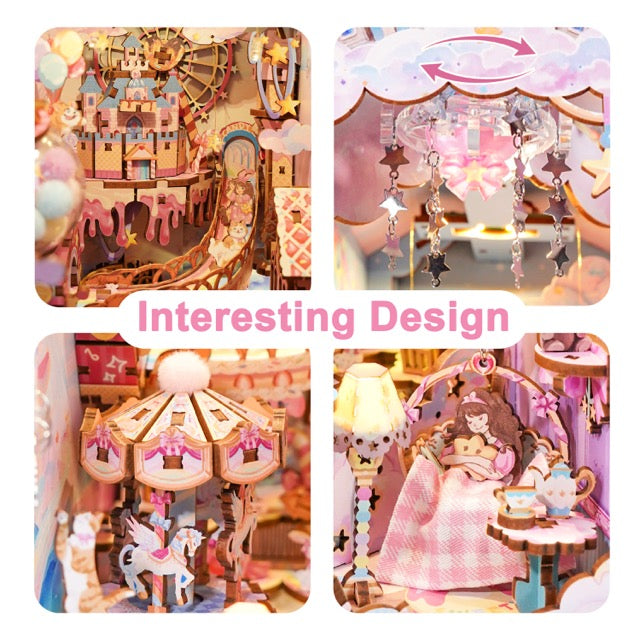 Sweet Dreams DIY Book Nook Kit - Tonecheer