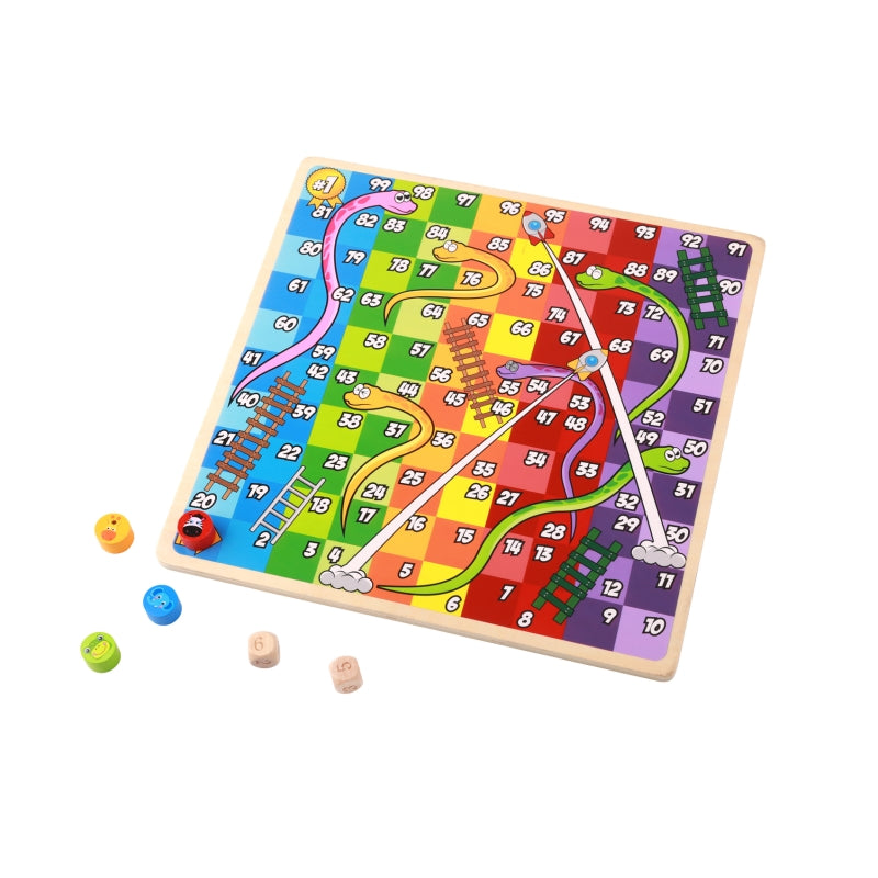 2 in 1Wooden Ludo and Snakes and Ladders