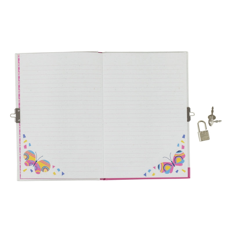 Lockable Diary Butterflies - Tiger Tribe