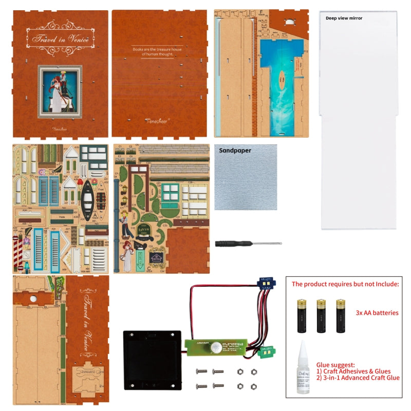 Travel in Venice DIY Book Nook Kit - Tonecheer