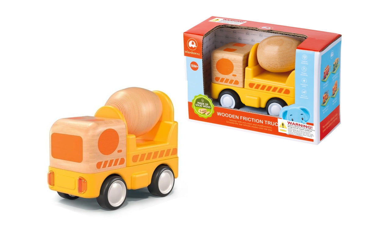 Wooden Friction Concrete Mixer Light and Sound - Wanborns