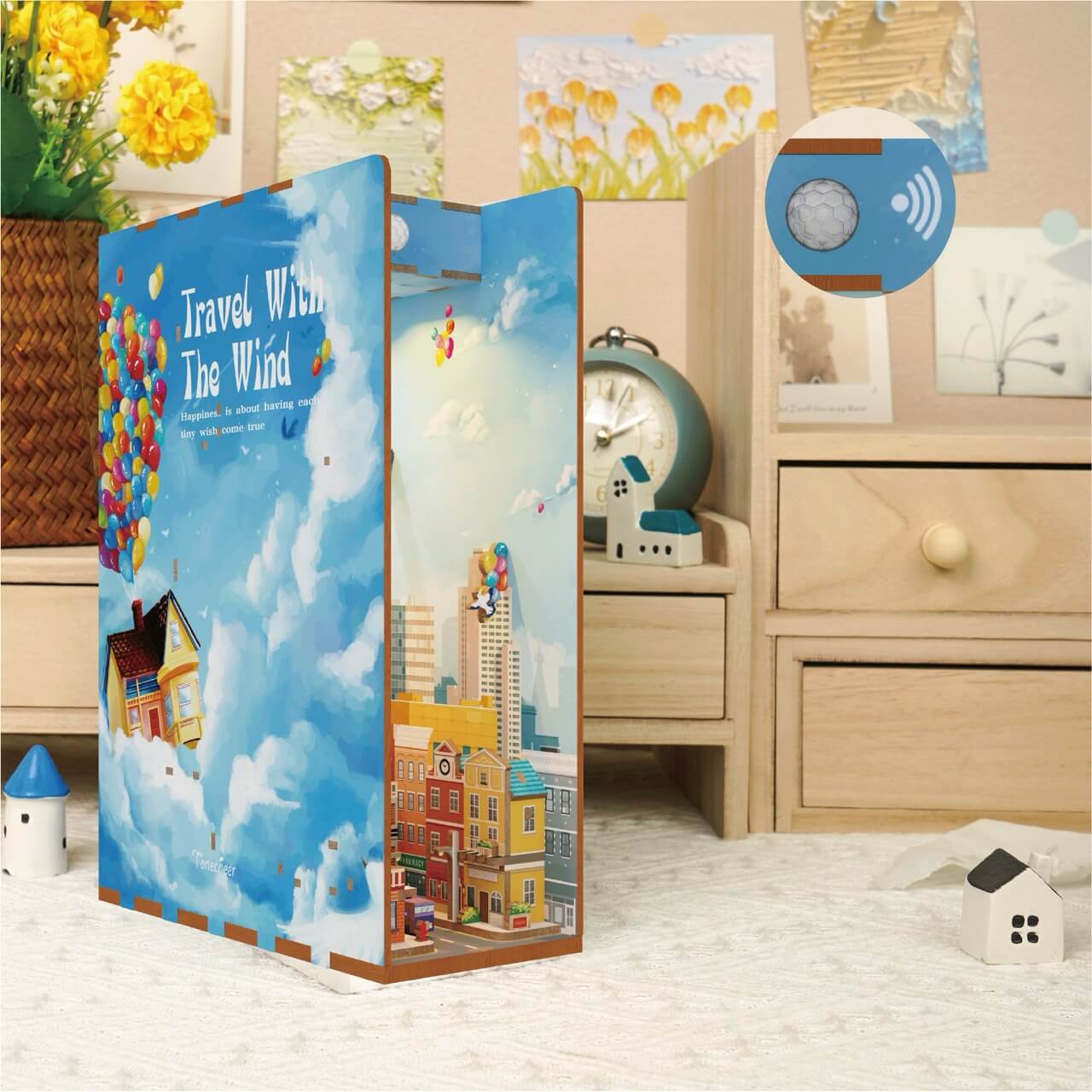 Travel with the Wind DIY Book Nook Kit - Tonecheer