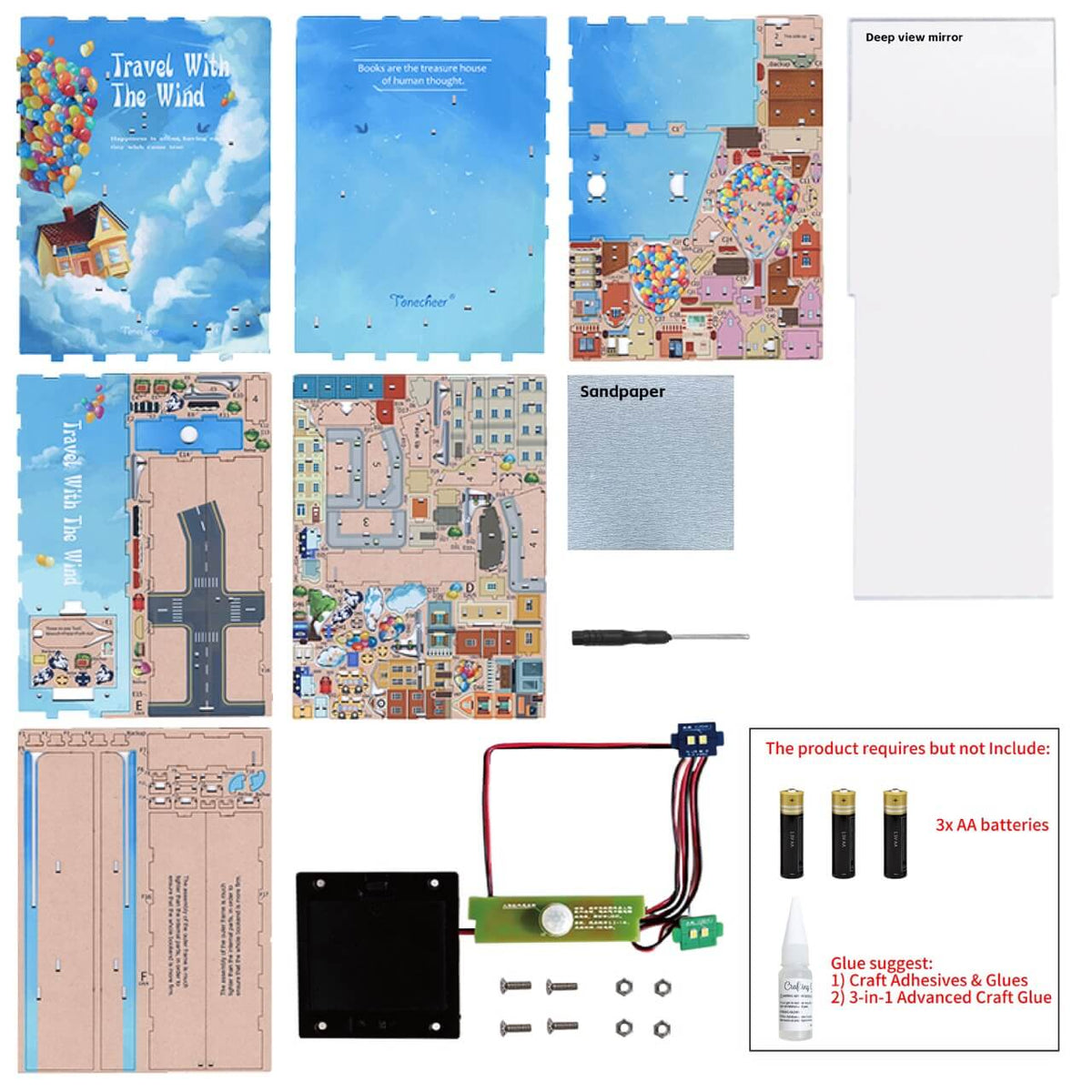 Travel with the Wind DIY Book Nook Kit - Tonecheer