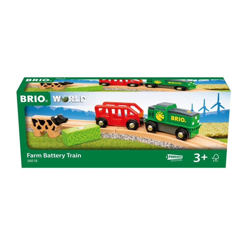Farm Battery Train 4 pc - Brio