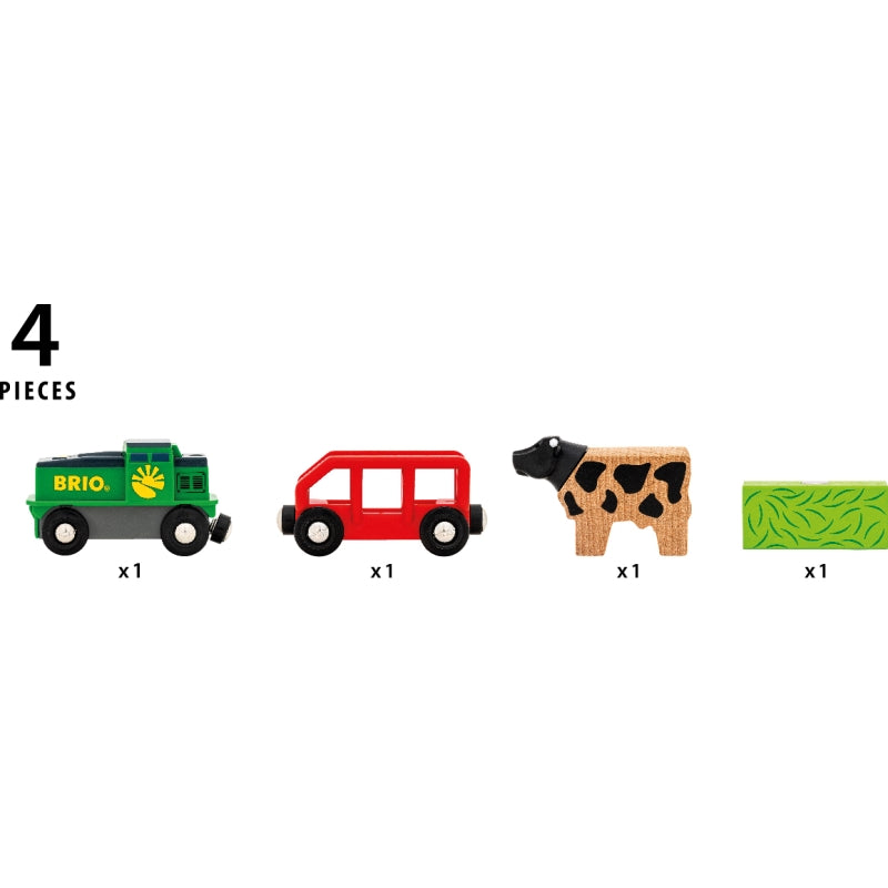 Farm Battery Train 4 pc - Brio