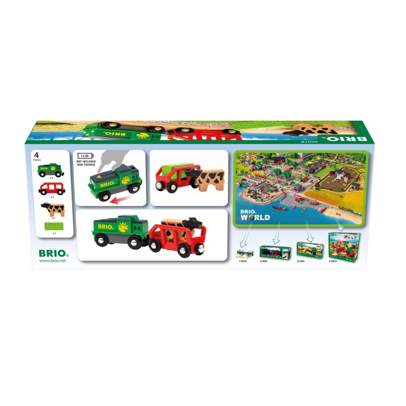 Farm Battery Train 4 pc - Brio