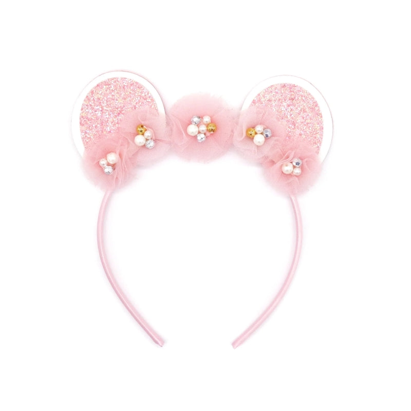 Claris Magnificent Mess Headband with Ears - Pink Poppy