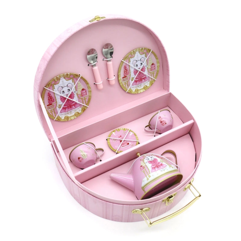 Claris in Paris Tea Set - Pink Poppy