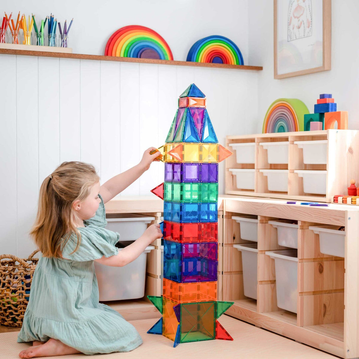 Creative Pack 102pc Magnetic Tiles - Connetix
