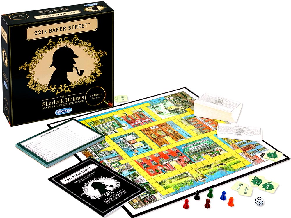 Sherlock Holmes 221B Baker Street Board Game .