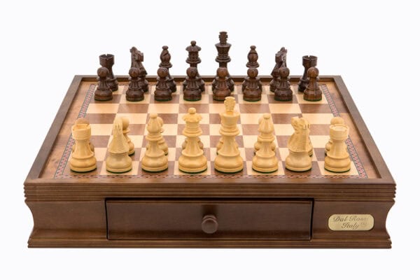 Deluxe Chess 16inch Cabinet with 85mm wooden pieces - Dal Rossi