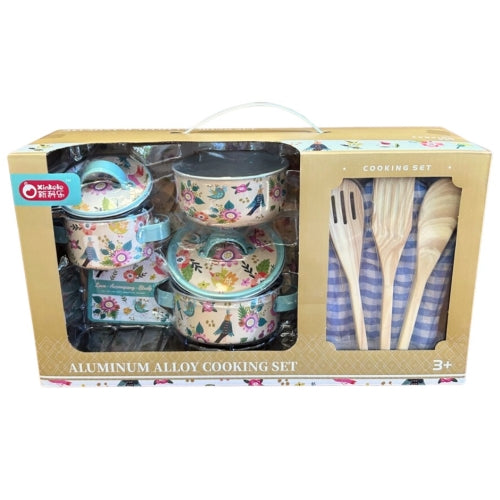 Cooking Set Metal Floral