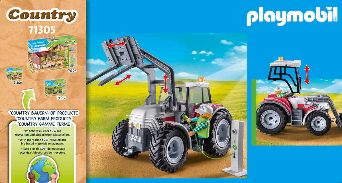Large Tractor with Accessories - Playmobil