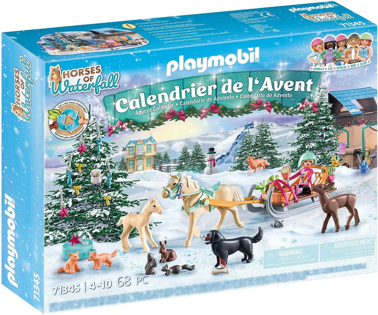 Christmas Sleigh Ride Advent Calendar Horses of Waterfall - Playmobil