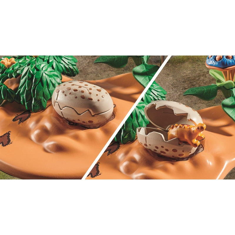 Stegosaurus Nest with Egg Thief - Playmobil