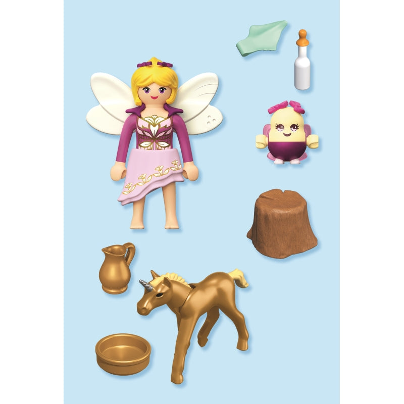 Golden Unicorn Foal with Fairy - Playmobil