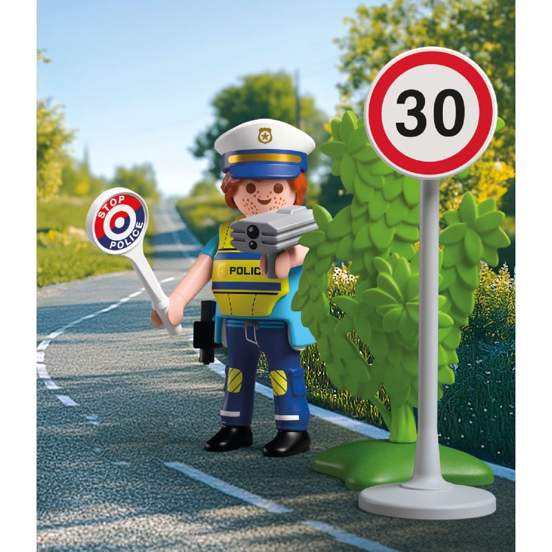 Police Officer with Speed Detector - Playmobil