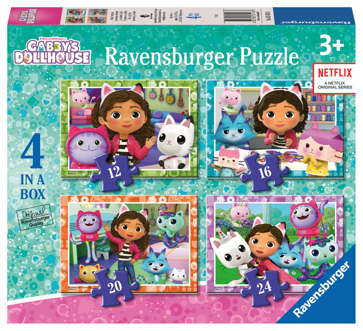 Gabbys Dollhouse 4 in a box Puzzle - Ravensburger