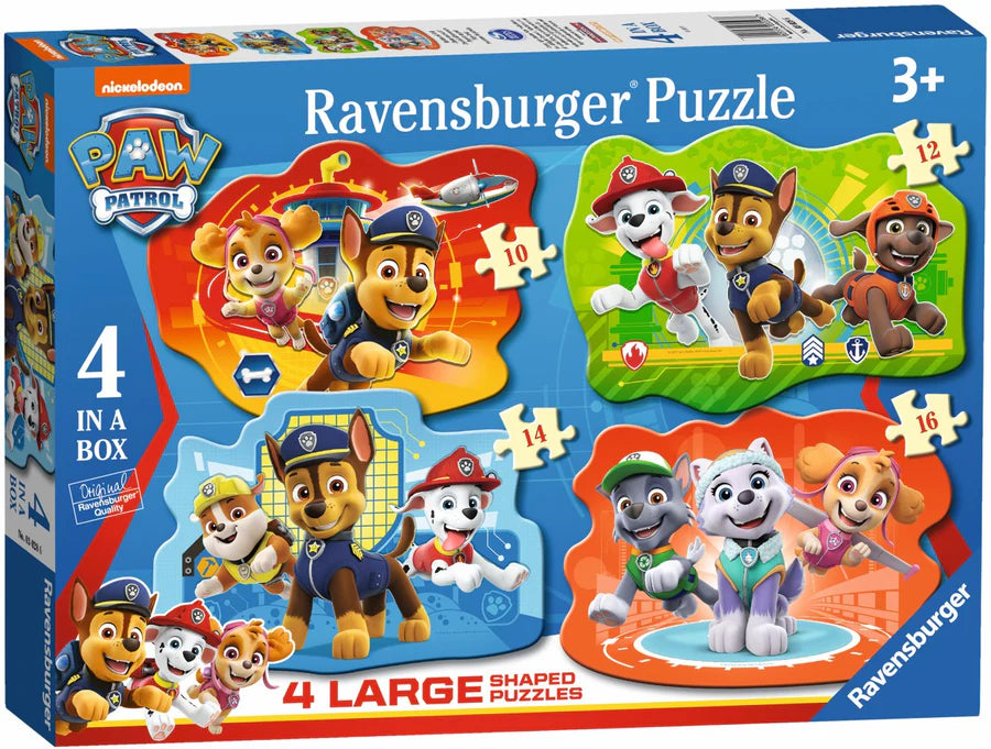 Paw Patrol Pups Away Shaped 4 x 24pc Puzzle - Ravensburger