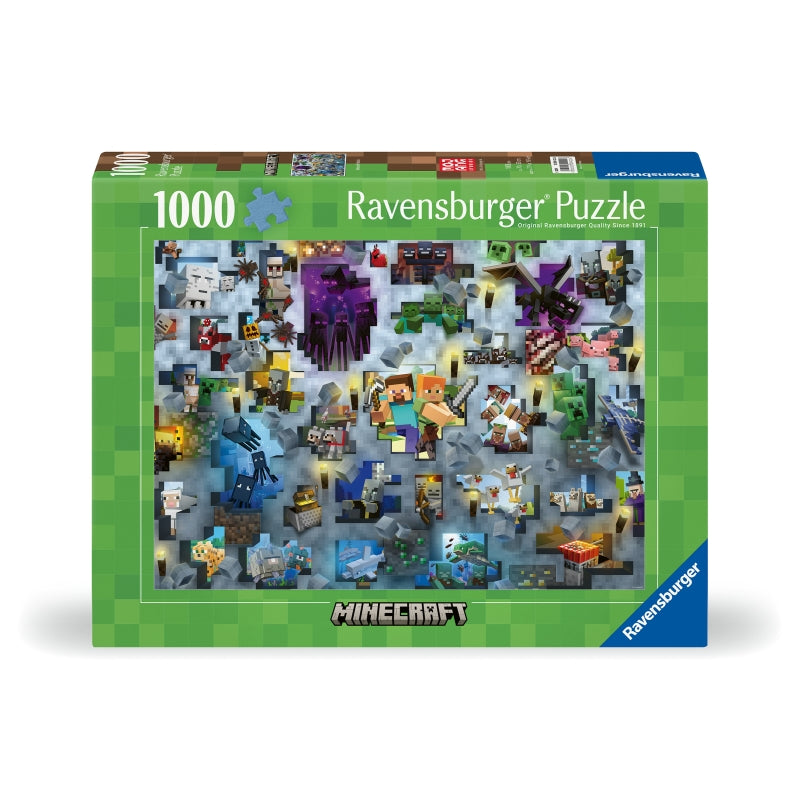 Minecraft Mobs Challenge 1000pc Puzzle - Ravensburger