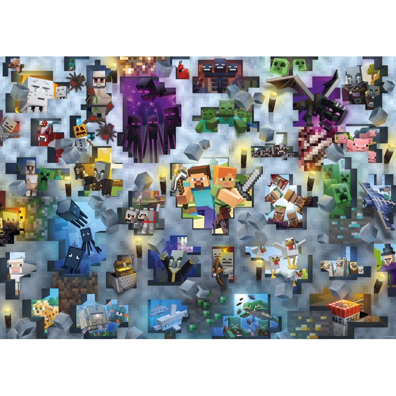 Minecraft Mobs Challenge 1000pc Puzzle - Ravensburger