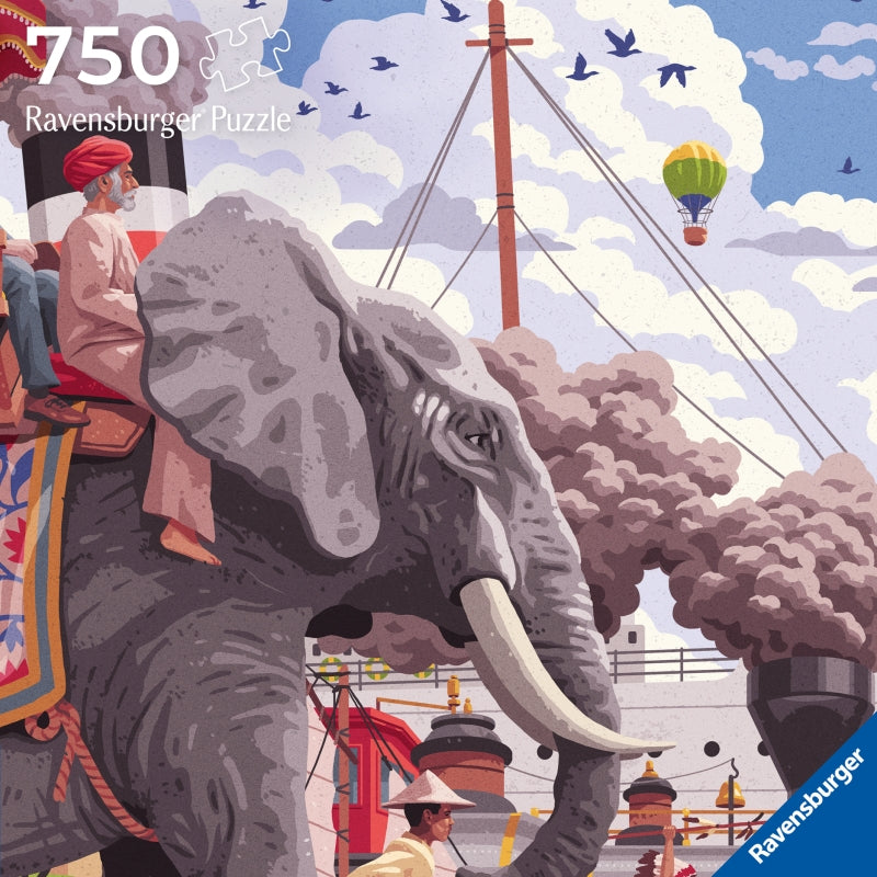 Art and Soul Around the World in 80 Days 750pc Puzzle - Ravensburger
