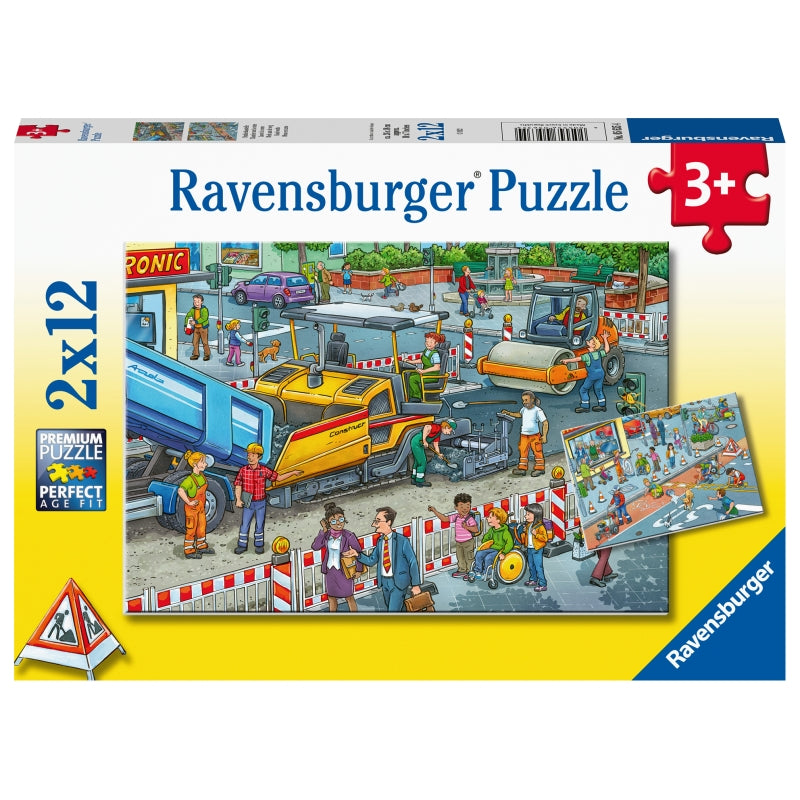 Road Works 2x12pc Puzzle - Ravensburger