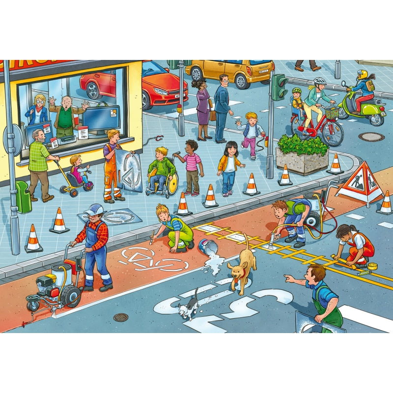 Road Works 2x12pc Puzzle - Ravensburger