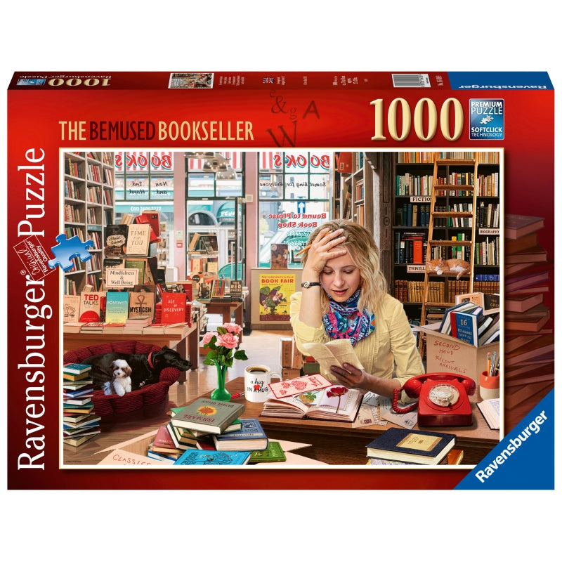 Bemused Bookseller 1000pc Puzzle - Ravensburger