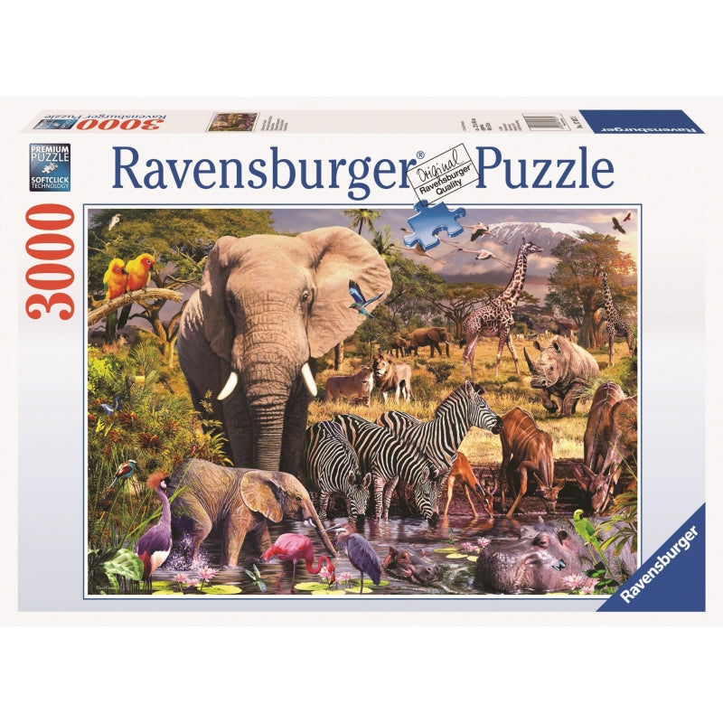 African Animal World 3000pc Puzzle - Ravensburger