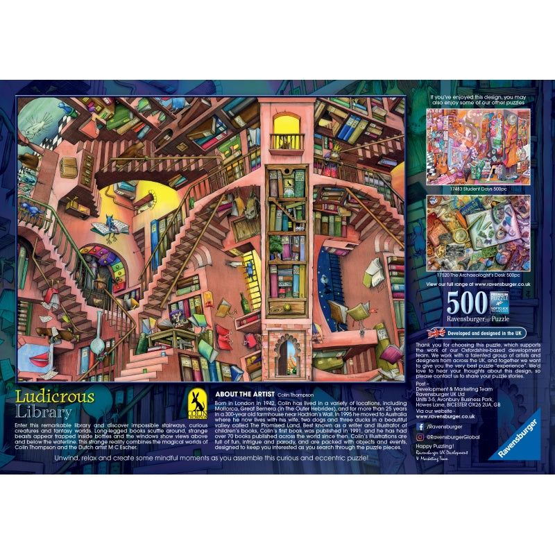 Ludicrous Library Colin Thompson 500pc Puzzle - Ravensburger