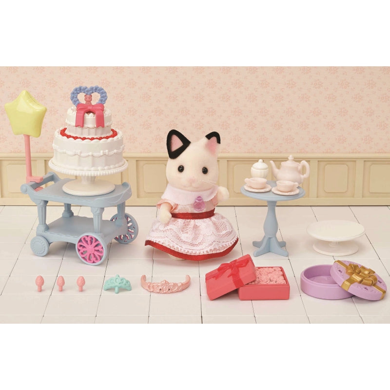 Party Time Playset Tuxedo Cat Girl - Sylvanian Families