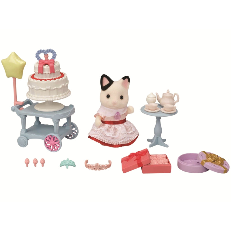 Party Time Playset Tuxedo Cat Girl - Sylvanian Families