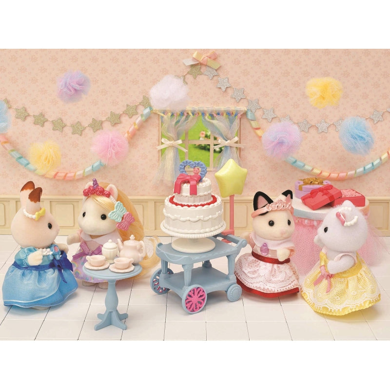 Party Time Playset Tuxedo Cat Girl - Sylvanian Families