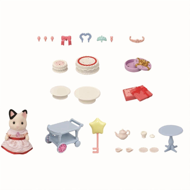 Party Time Playset Tuxedo Cat Girl - Sylvanian Families