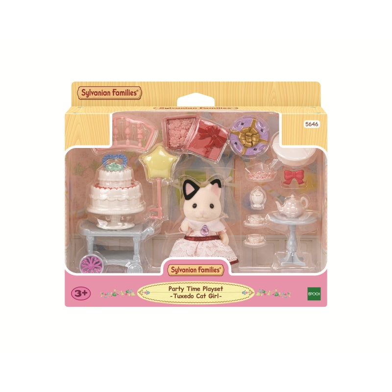 Party Time Playset Tuxedo Cat Girl - Sylvanian Families