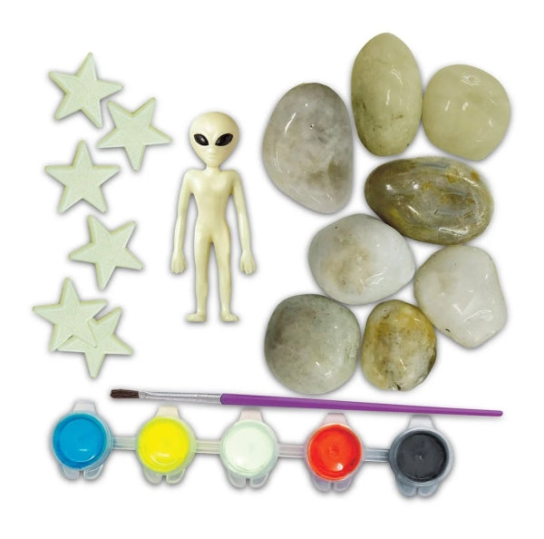 Glow in the Dark Space Rock Painting
