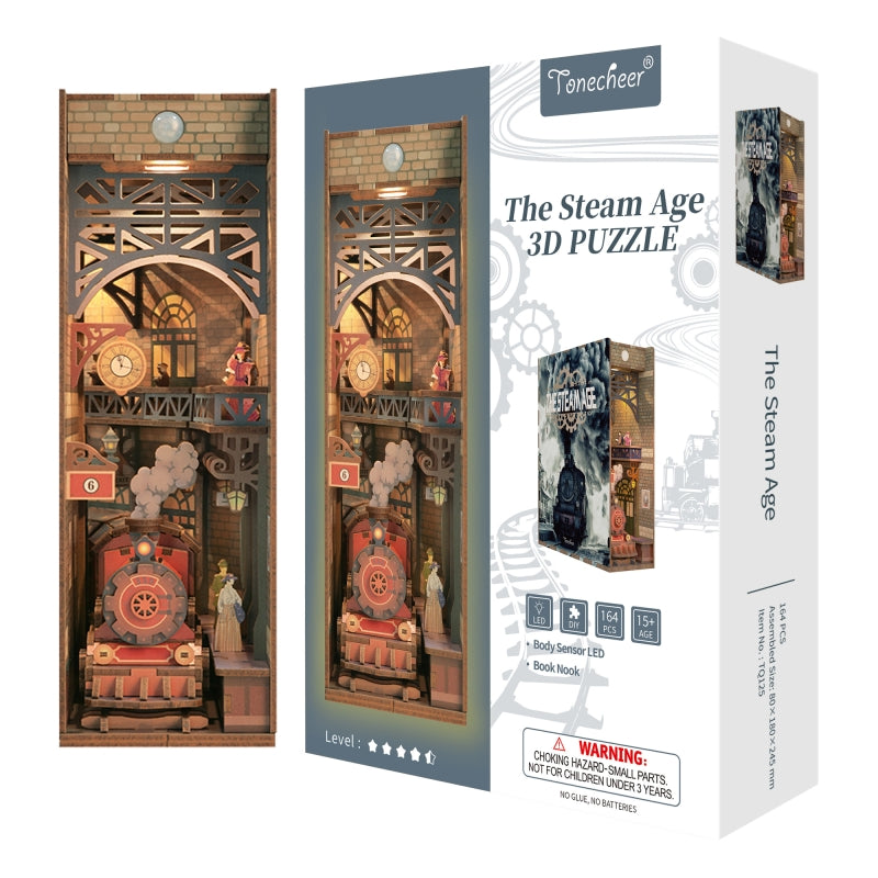 Steam Age DIY Book Nook Kit - Tonecheer