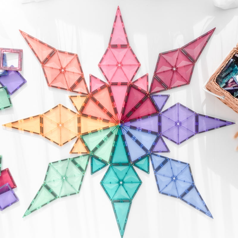 Geometry Pack 40pc Pastel Magnetic Tiles - Connetix