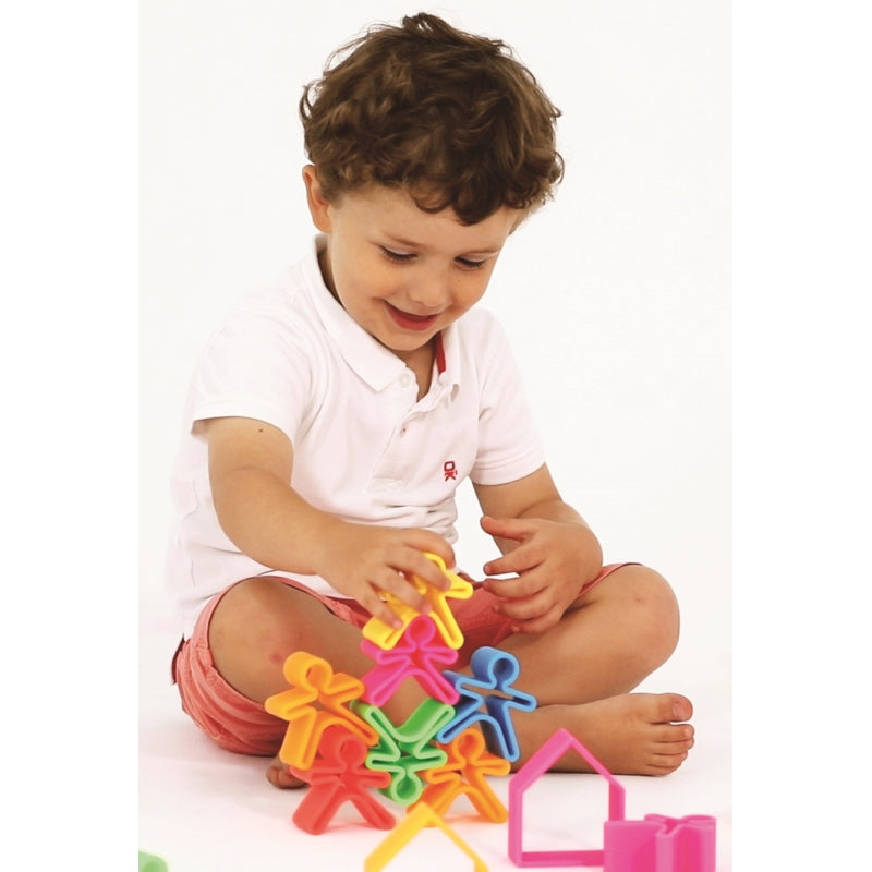 Kid and House 12pc Neon - Dena Toys