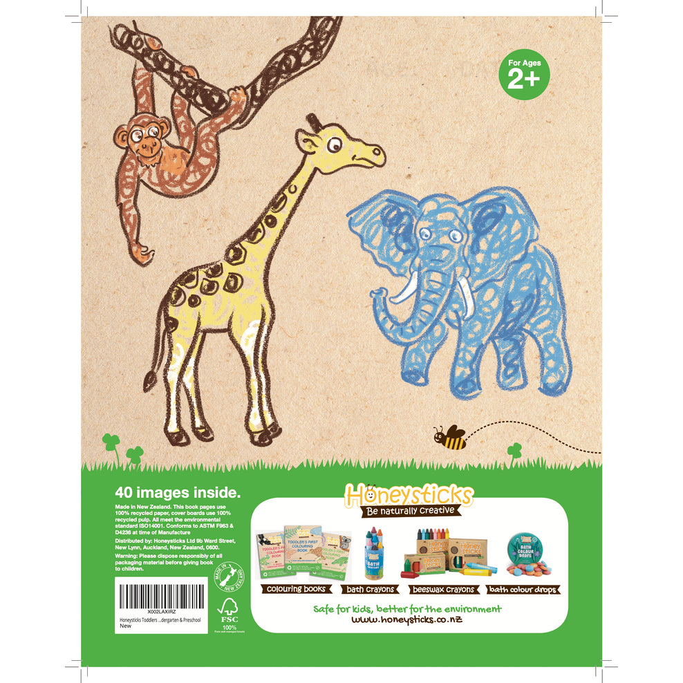 Endangered Animals Adventure Colouring Book - Honeysticks