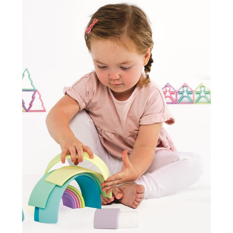 Rainbow 12pc Pastel - Dena Toys