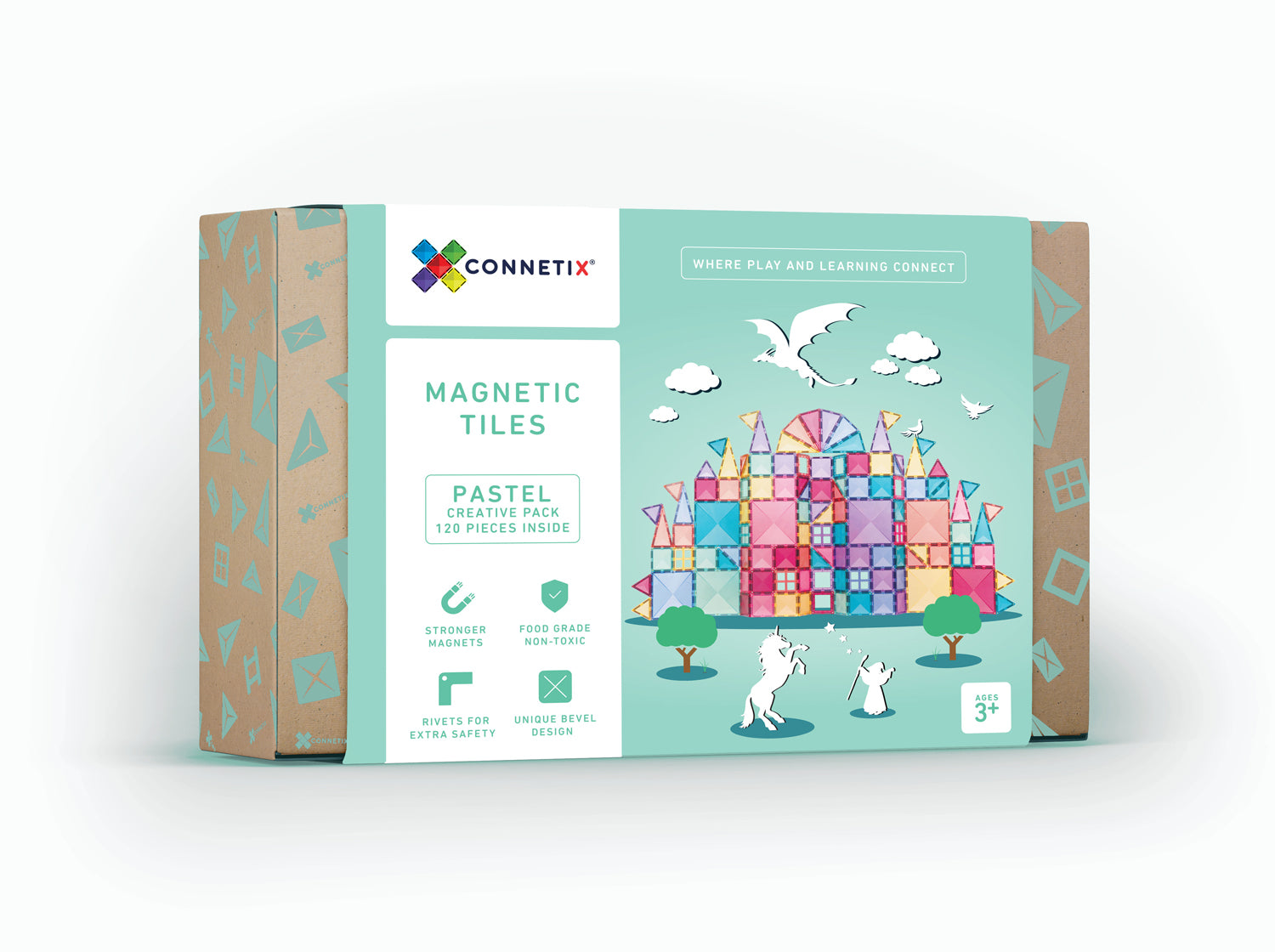 Creative Pack Pastel 120pcs Magnetic Tiles - Connetix